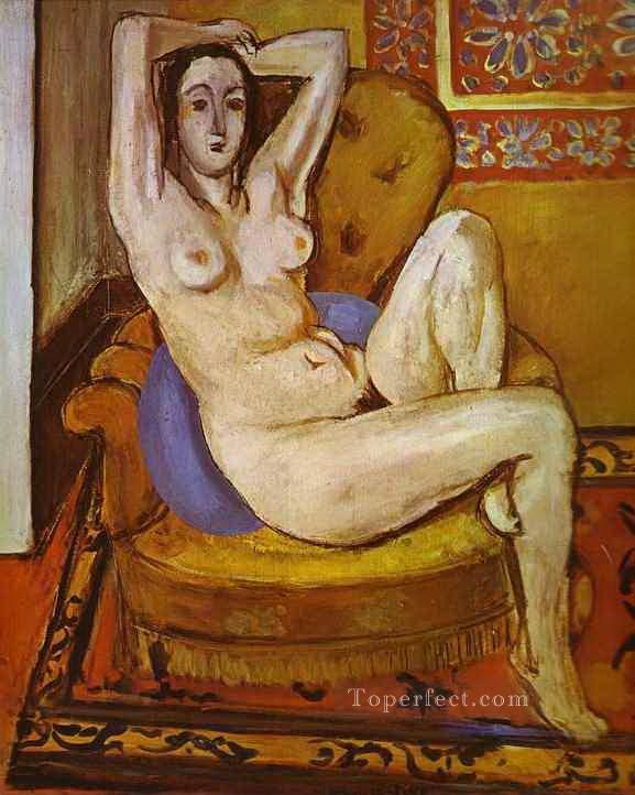 Nude on a Blue Cushion 1924 abstract fauvism Henri Matisse Oil Paintings